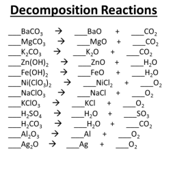 Synthesis and decomposition reaction worksheet